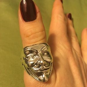Silver theater ring women/man size 10