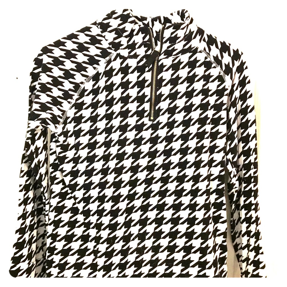 Mud Pie Houndstooth Quarter Zip