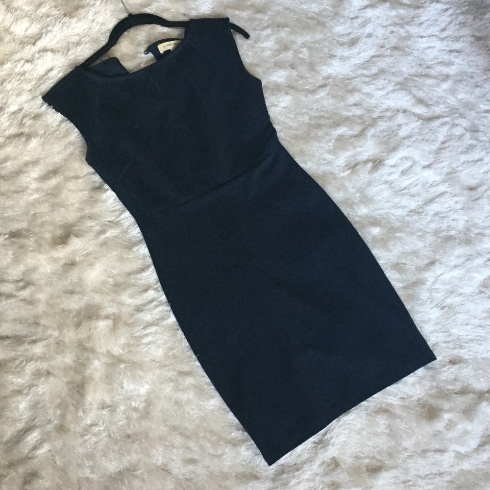 Navy with mesh sheath dress