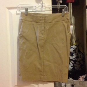 Khaki pencil skirt