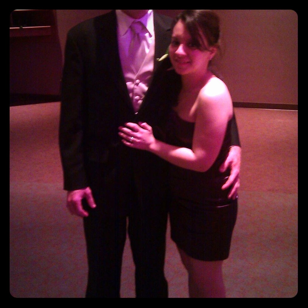 One Shouldered Purple Party Dress