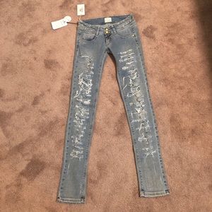 NWT Met Angel 5 Pockets stretch denim