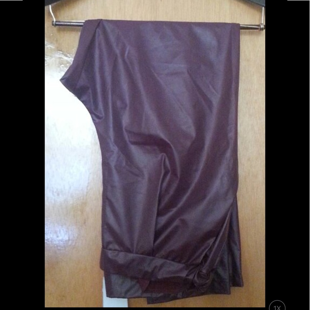 H&M Burgundy Windbreaker Pants