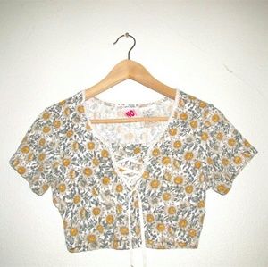 Size M Sunflower Crop Top