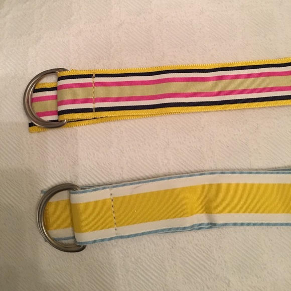 Striped grosgrain ribbon belts, size M/L - Picture 2 of 3