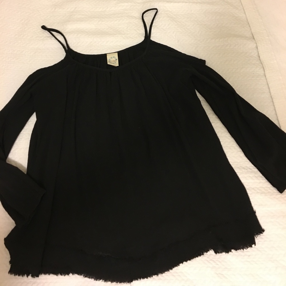 Cold Shoulder Black Top