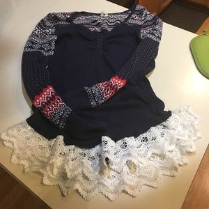 Customized thermal Nordic w/ lace trim
