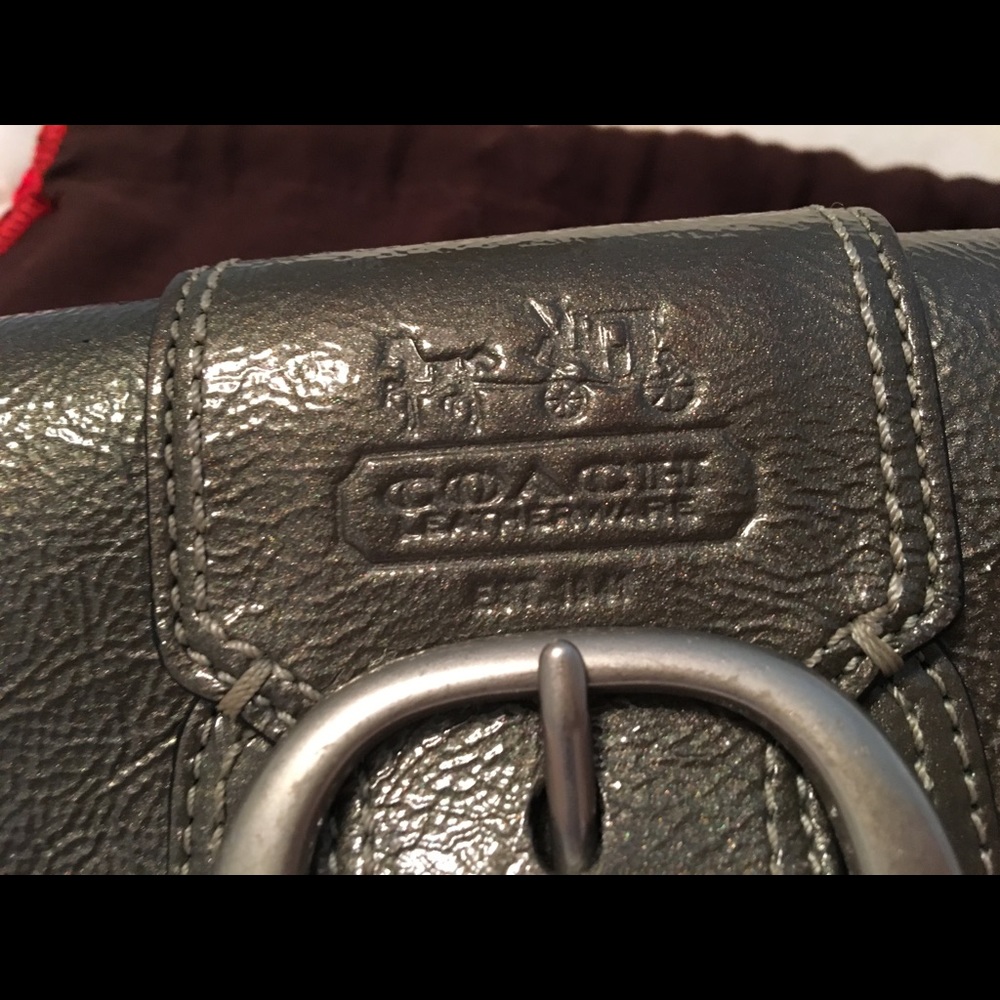 Sold Coach gunmetal grey - Picture 3 of 8