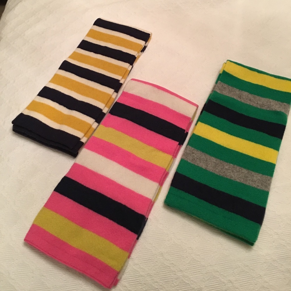 Striped cashmere scarves
