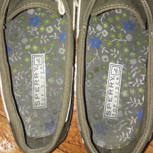 Olive green Sperry Top Sider - Picture 2 of 3