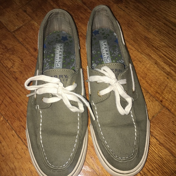 Olive green Sperry Top Sider - Picture 3 of 3