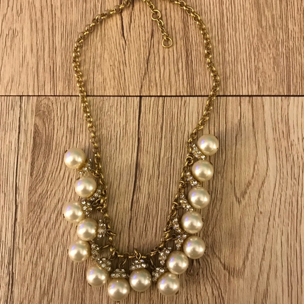 J. Crew Pearl and Crystal Necklace