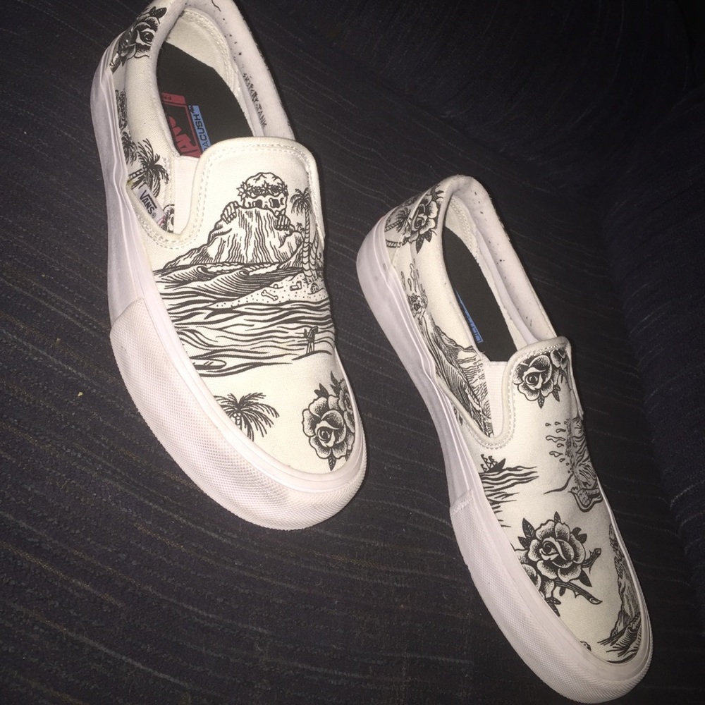 Rare Vans x Sketchy Tank Slip-On Pro Skate Shoes