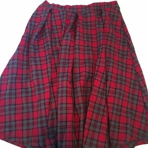 EUC TARTAN LULAROE MADISON SKIRT