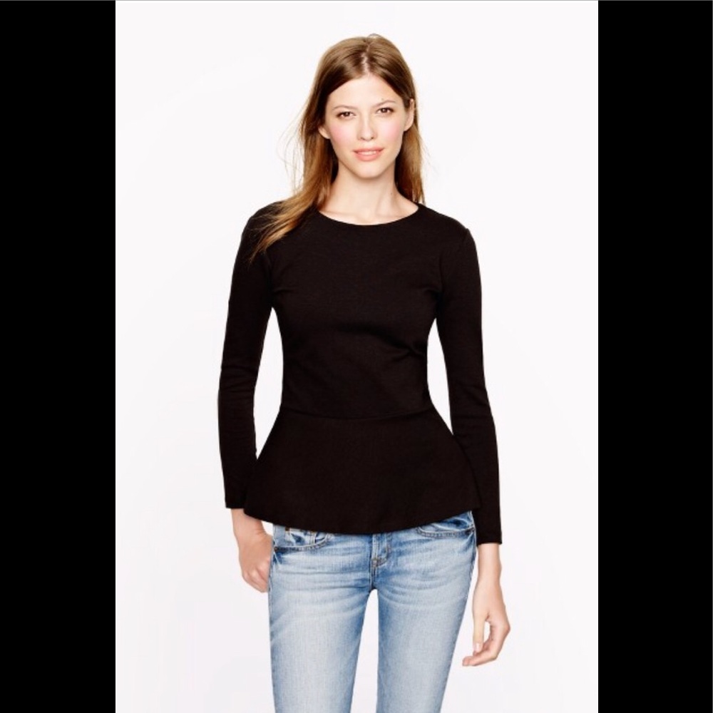 NWT J. Crew Ponte Peplum top