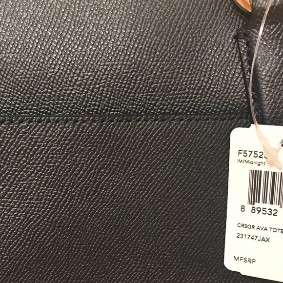 NWT Coach crossgrain leather Ava tote - Picture 5 of 6