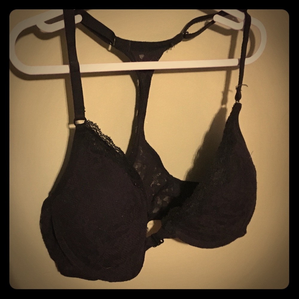 Black Lace Racerback Bra