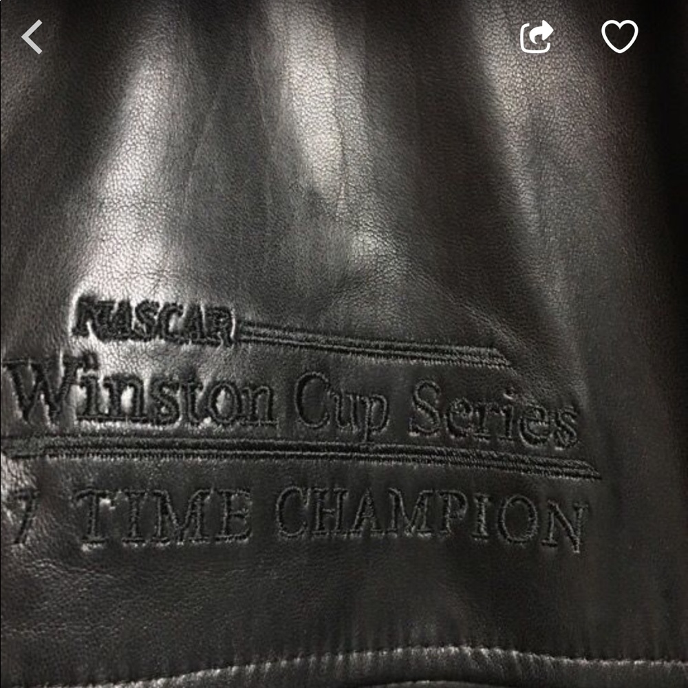 Black leather  limited-edition Dale Earnhardt coat