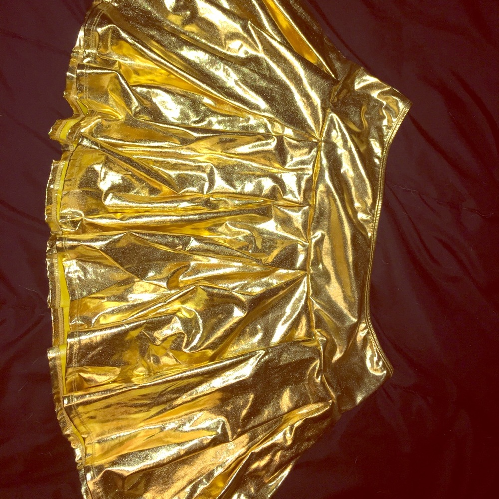 Gold Metallic Skirt