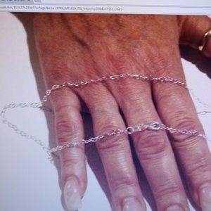 Dainty Silver 925 ❤ Heart Link Chain Necklace