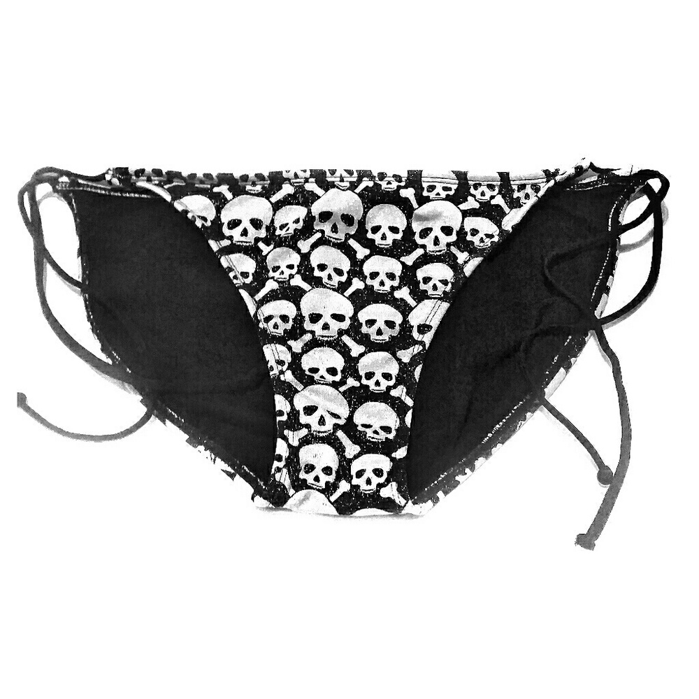(❌SOLD)💋Xhilaration Metallic Skulls Bikini Bottom