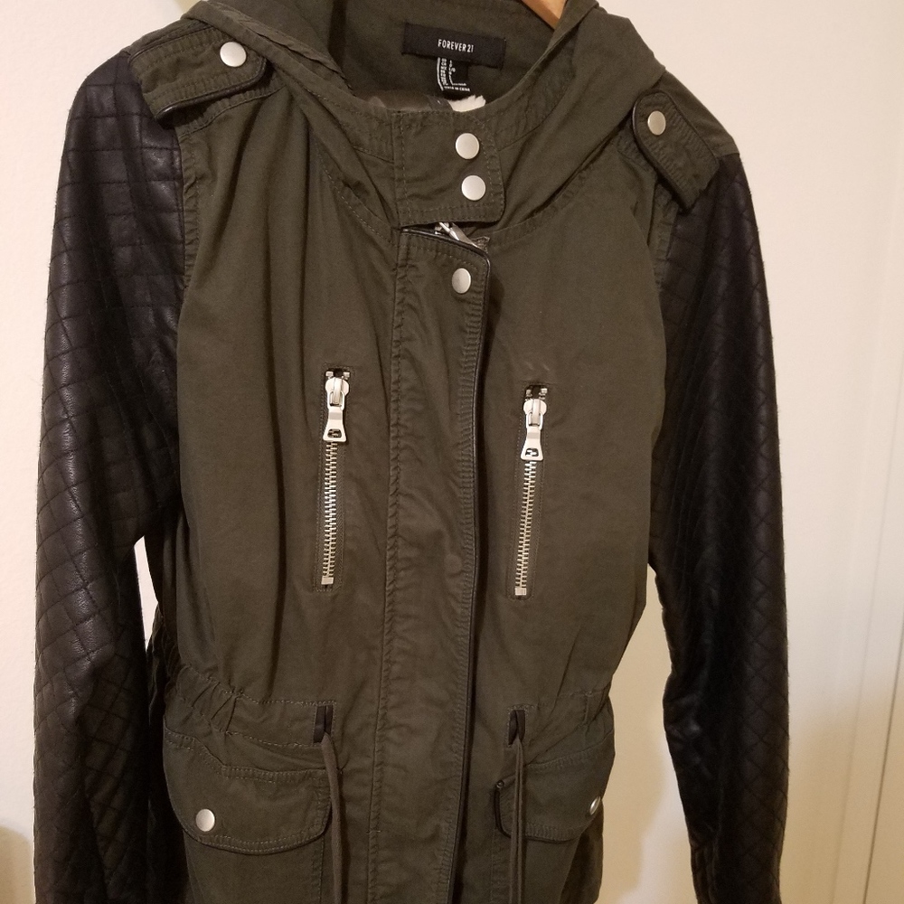 Forever 21 Quilted Faux Leather Jacket
