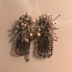 Designer pearl earrings