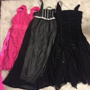 Lot of 3 fancy girl dresses size 7/8
