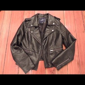 American Eagle Black Classic Moto Jacket