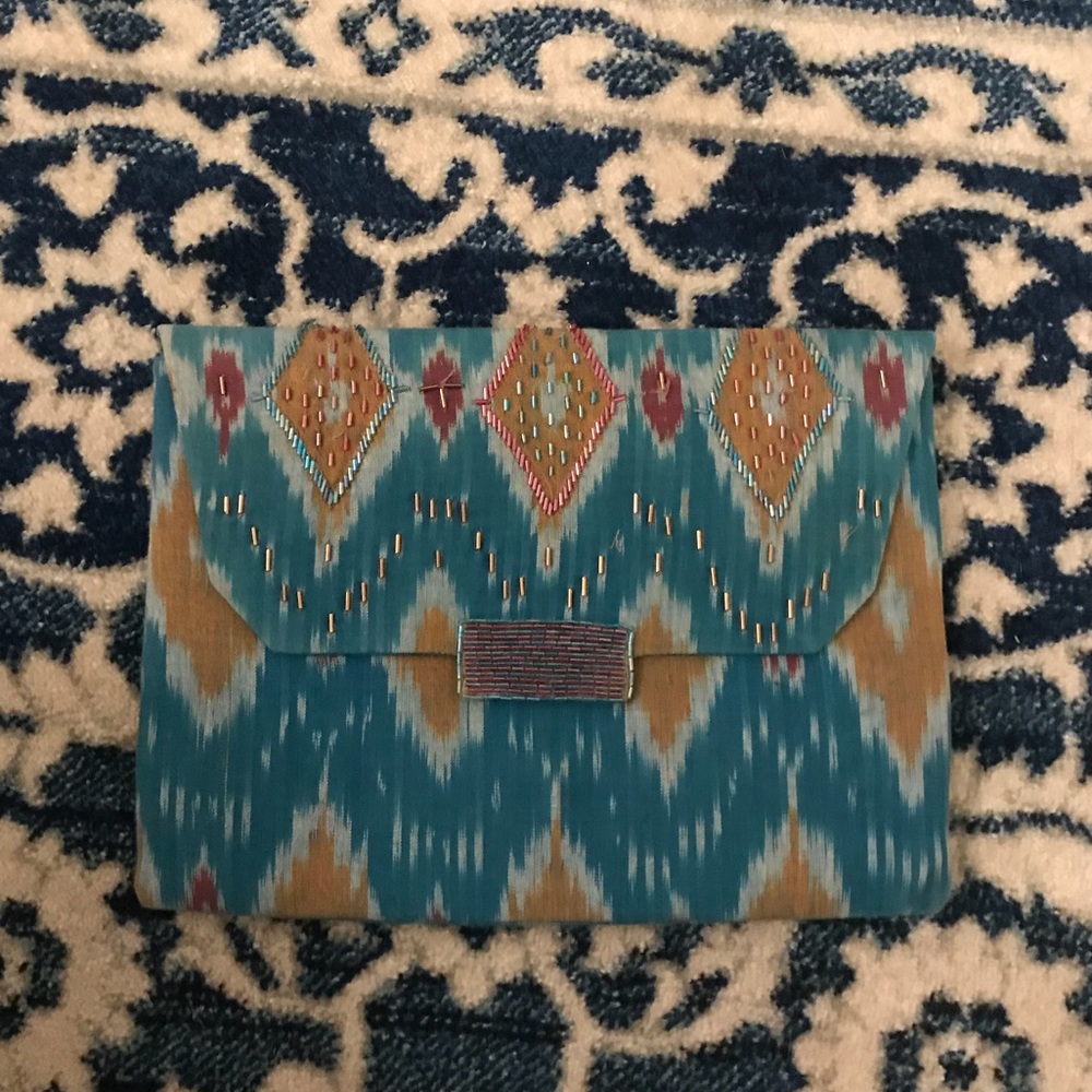 Ikat clutch bag