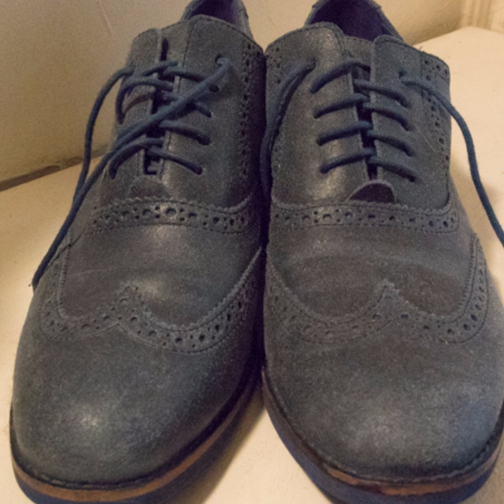 Iconic Cole Haan Oxfords: Blue! Sz 10
