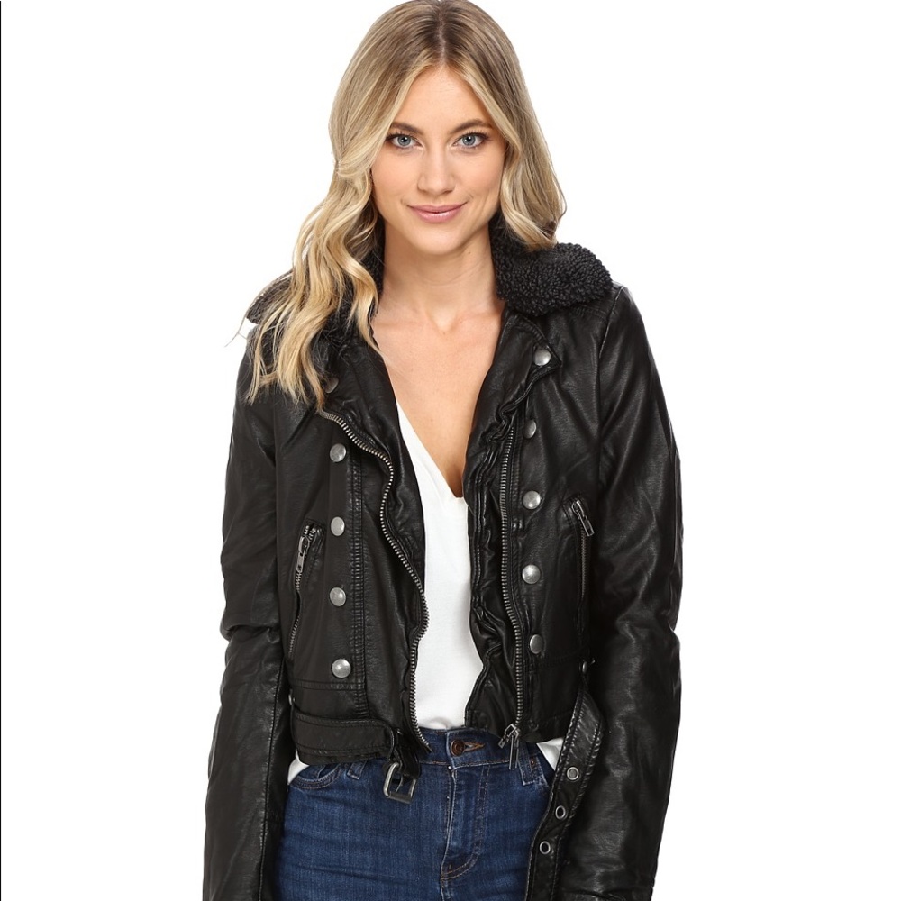 NWT Free People Vegan Leather Jacket