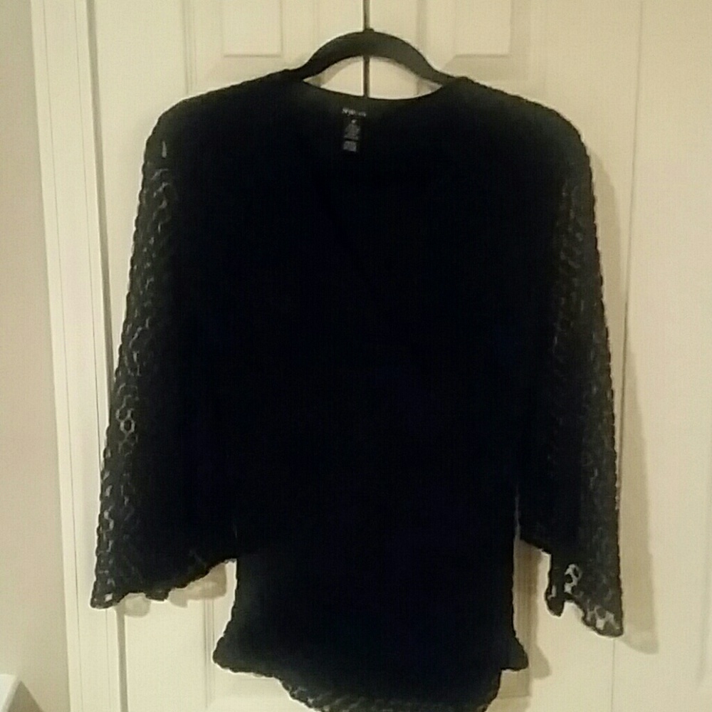 STYLE & CO Dressy black crossover top