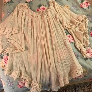 Bohemian Gauze off the shoulder top one size