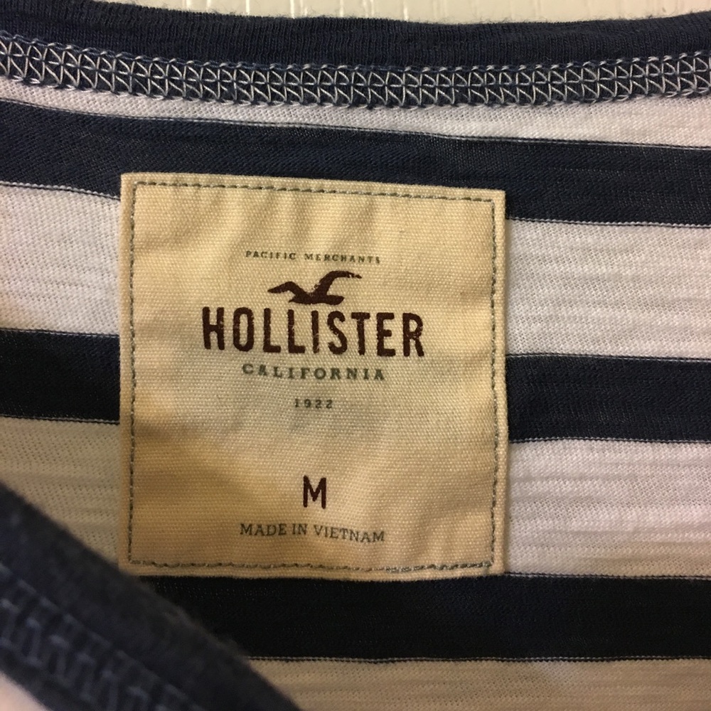 Navy striped Hollister shirt - Picture 2 of 2