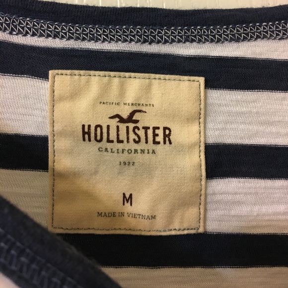 Navy striped Hollister shirt - Picture 2 of 2