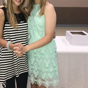 Mint Aztec Print Boutique Dress