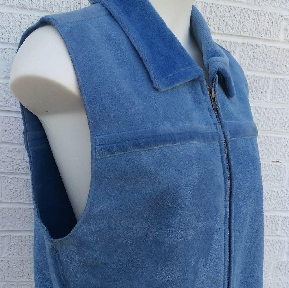 Westbound M baby blue vest front zipper