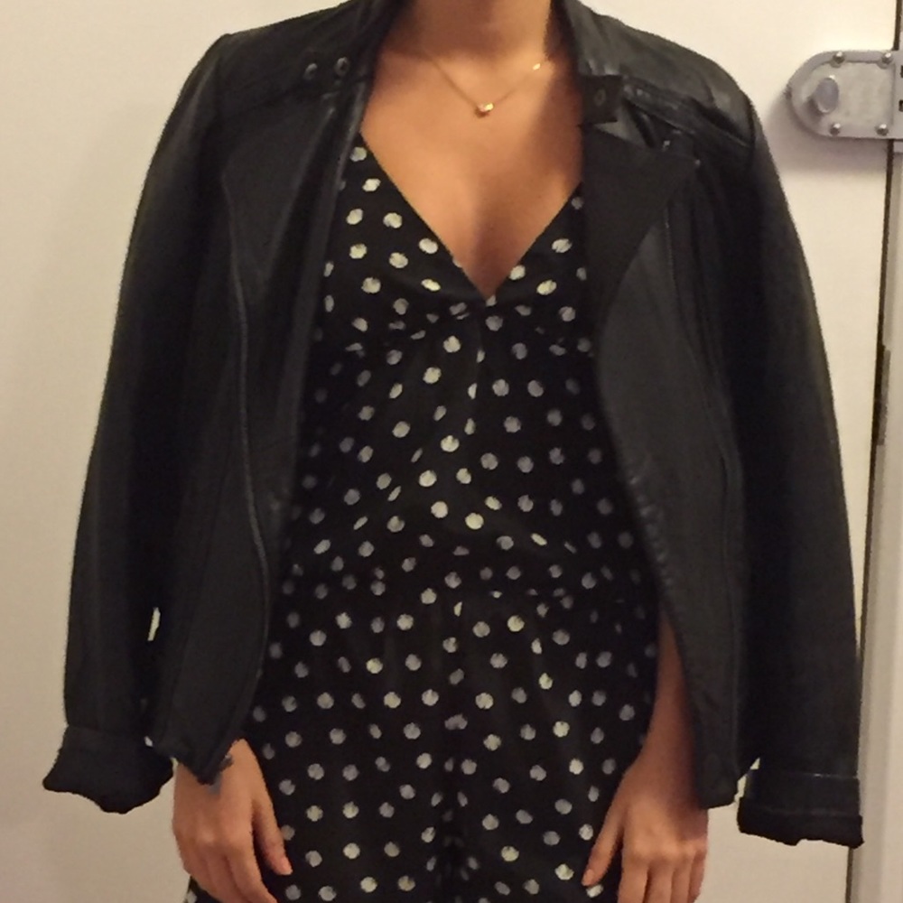 Leather Boyfriend Moto Jacket
