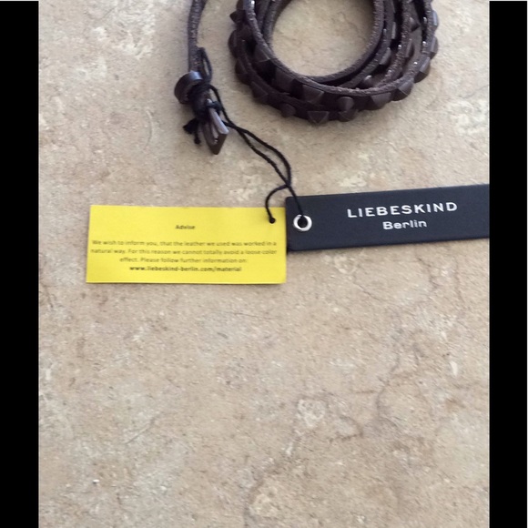 Liebeskind studded thin leather belt.