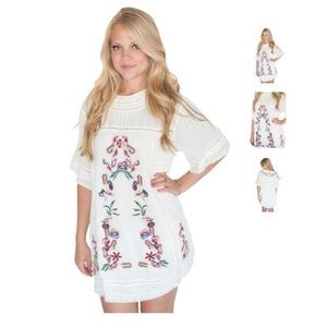 Floral embroidered dress