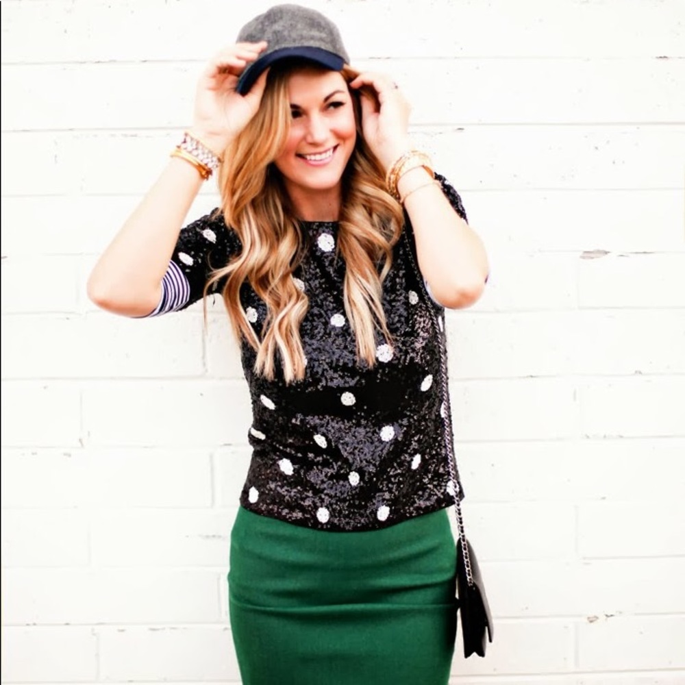 Jcrew Sequined Top
