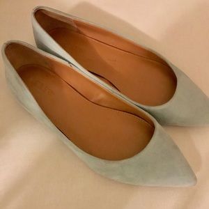 J.Crew mint suede flats