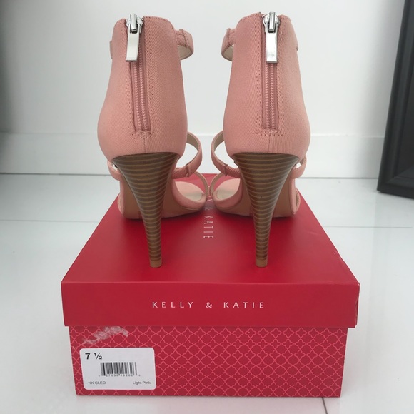 Kelly & Katie, Strappy Cleo Canvas Sandal in Blush - Picture 3 of 4