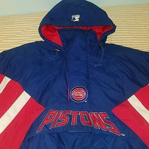 VINTAGE DETROIT PISTONS STARTER JACKET MEN'S XXL