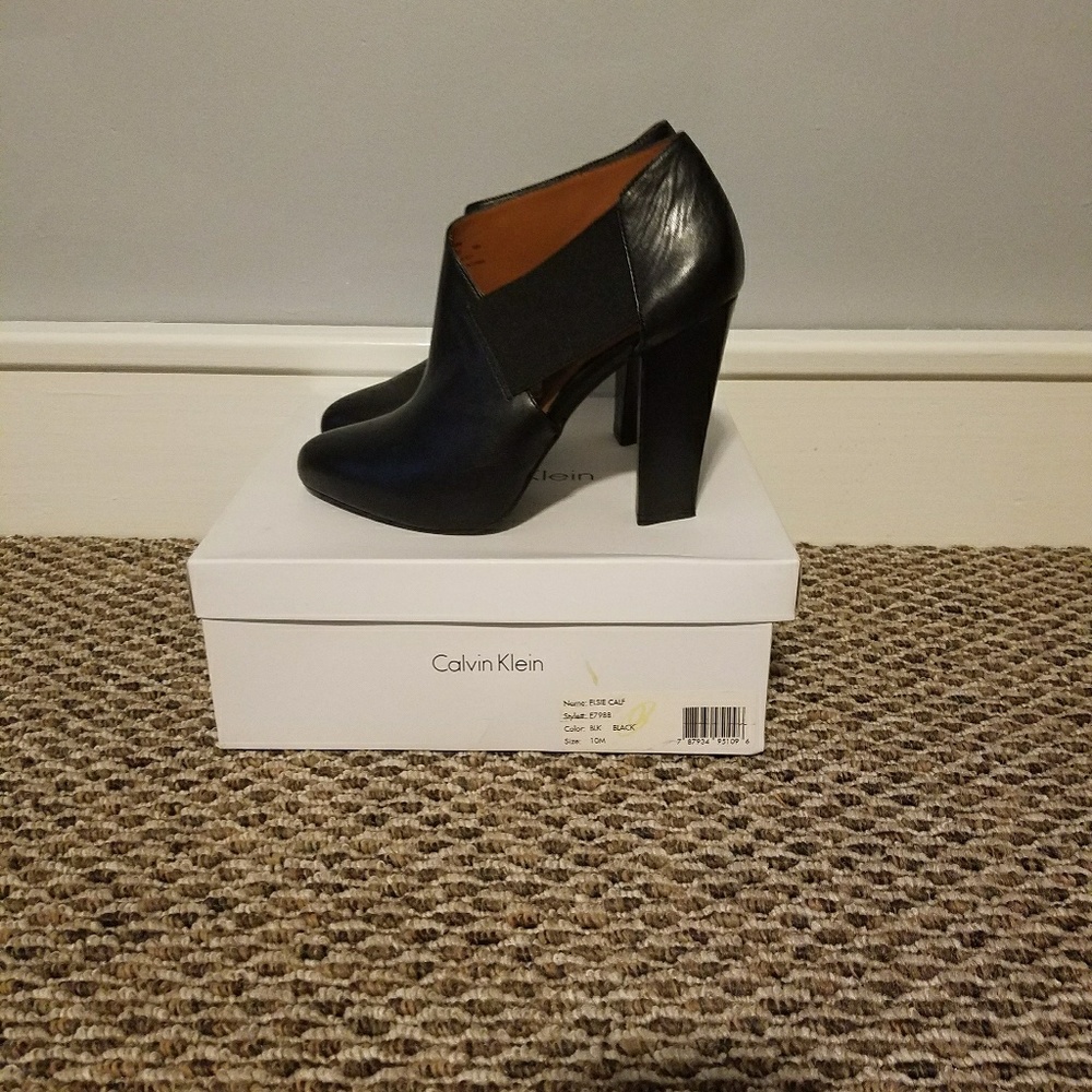 Calvin Klein Black Ankle Booties