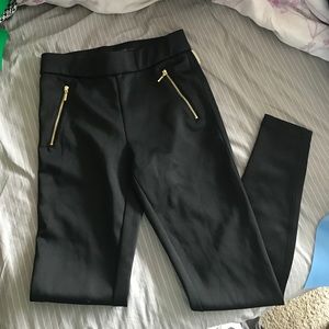 Black scuba leggings with good detail