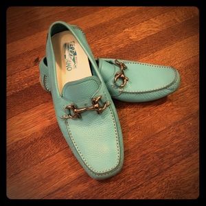 Ferragamo Men’s Pebbled Leather Driving Loafers