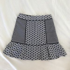 B&W tweed fit & flare skirt