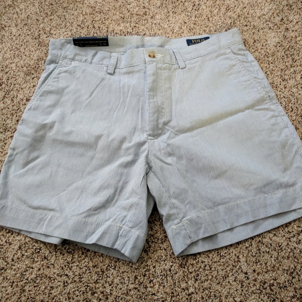 Polo by Ralph Lauren 6inch shorts blue and white